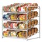 Can Rack Organizer 4-Tier Metal Can Rack Organizer Holds Up to 48 Cans, Can Dispenser for Pantry, Kitchen, Cabinets and Countertops